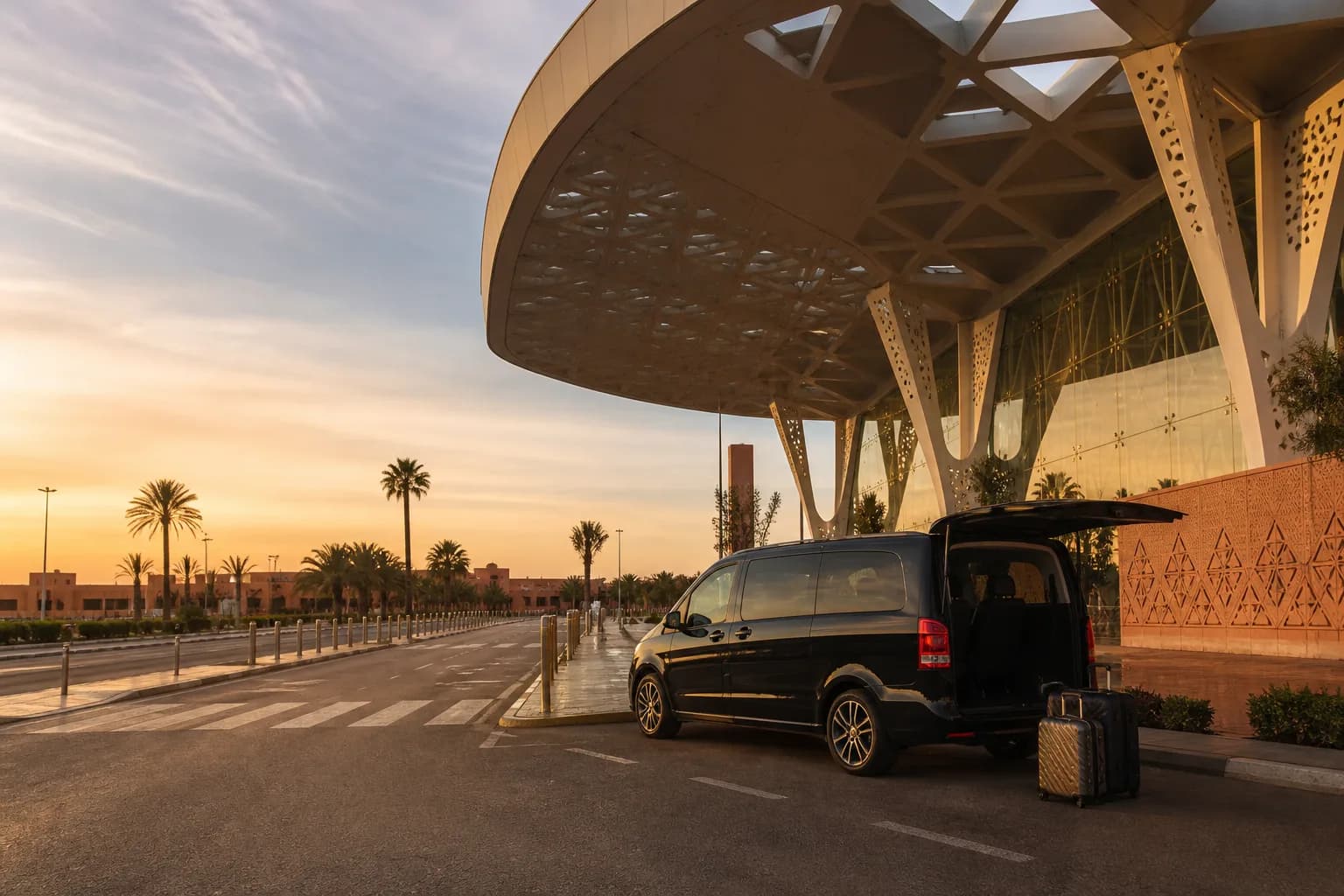 Taxi aéroport Marrakech et transfert privé à Ménara — véhicule privé SafarWay