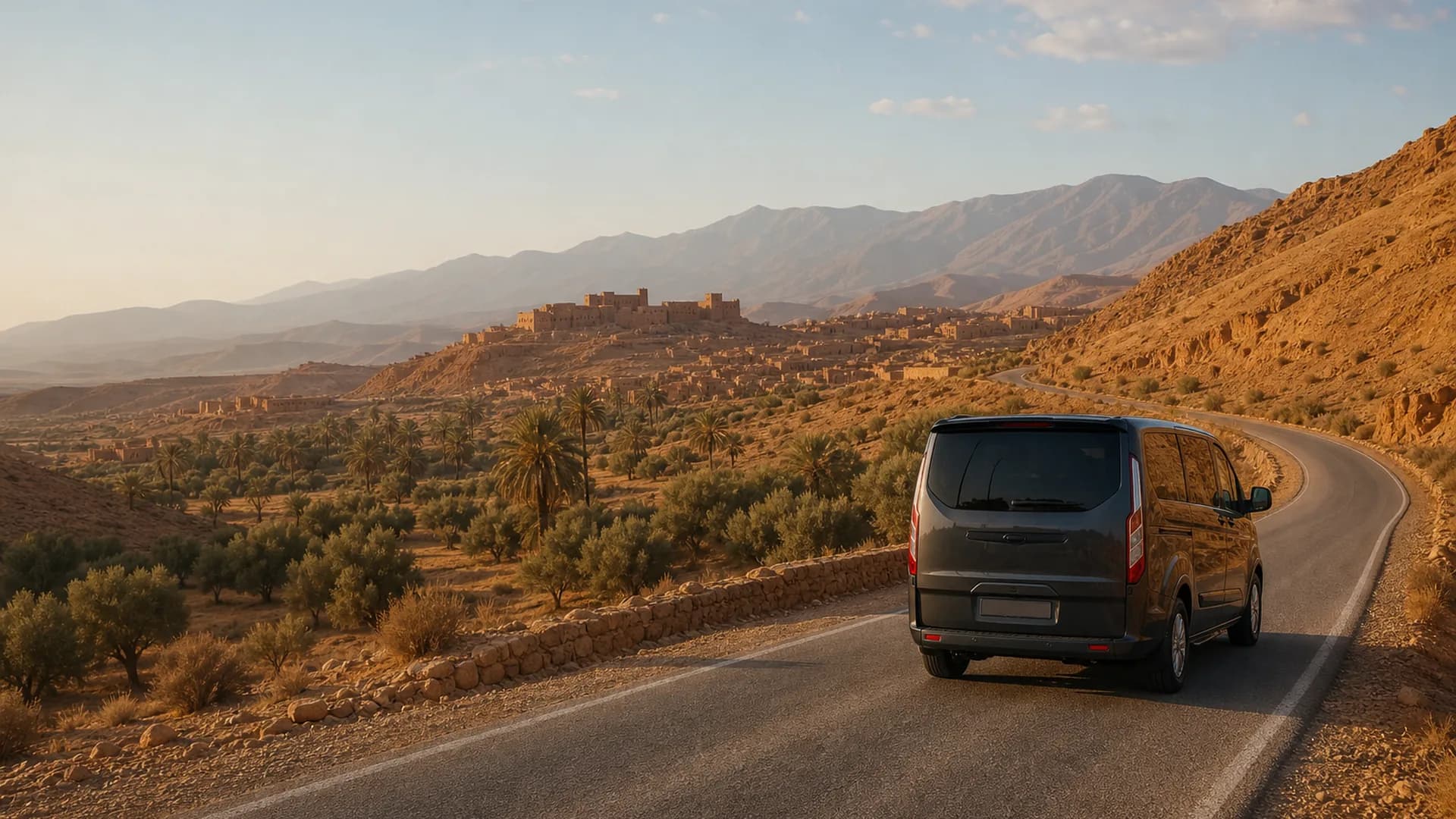 Taxi Marrakech Ouarzazate : transfert privé avec chauffeur — véhicule privé SafarWay