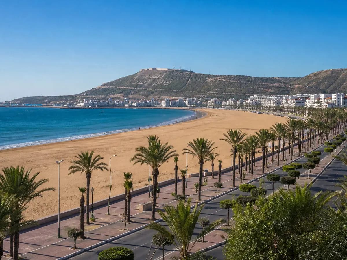 Agadir sur l’Atlantique, hub de taxi privé et chauffeur SafarWay