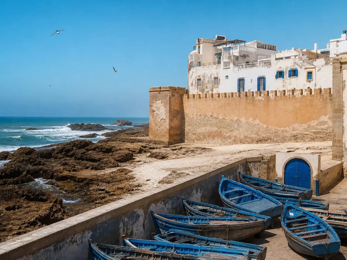Essaouira sur l’Atlantique, hub de taxi privé et chauffeur SafarWay