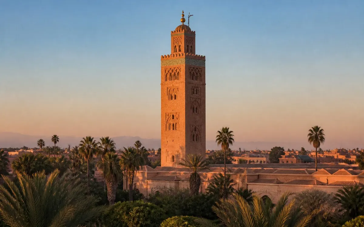 Marrakech et la Koutoubia, destination de transfert privé
